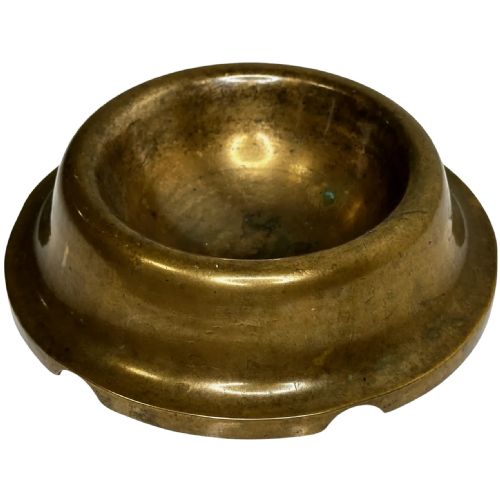 nautical british early 19th century bronze ship's cat round food bowl - CATEGORY: ANTIQUE MISCELLANEOUS - DATED 19TH CENTURY