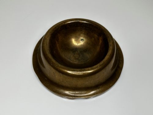 NAUTICAL BRITISH EARLY 19TH CENTURY BRONZE SHIP'S CAT ROUND FOOD BOWL - ADDITIONAL PHOTO 1