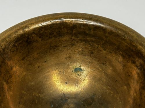 NAUTICAL BRITISH EARLY 19TH CENTURY BRONZE SHIP'S CAT ROUND FOOD BOWL - ADDITIONAL PHOTO 4