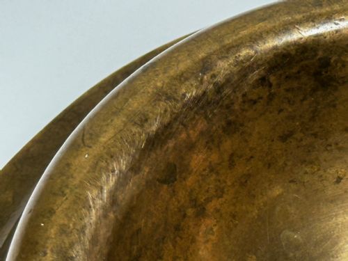 NAUTICAL BRITISH EARLY 19TH CENTURY BRONZE SHIP'S CAT ROUND FOOD BOWL - ADDITIONAL PHOTO 8