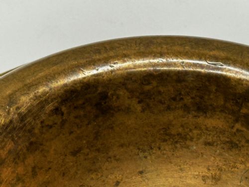NAUTICAL BRITISH EARLY 19TH CENTURY BRONZE SHIP'S CAT ROUND FOOD BOWL - ADDITIONAL PHOTO 9