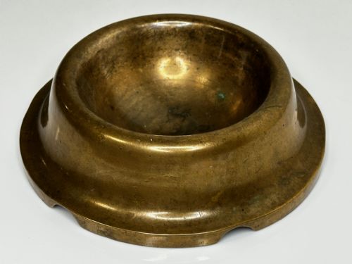 NAUTICAL BRITISH EARLY 19TH CENTURY BRONZE SHIP'S CAT ROUND FOOD BOWL - ADDITIONAL PHOTO 10