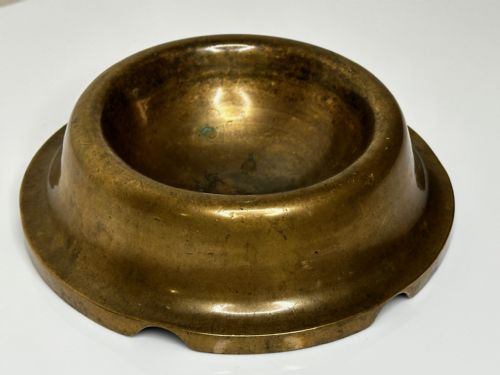 NAUTICAL BRITISH EARLY 19TH CENTURY BRONZE SHIP'S CAT ROUND FOOD BOWL - ADDITIONAL PHOTO 11