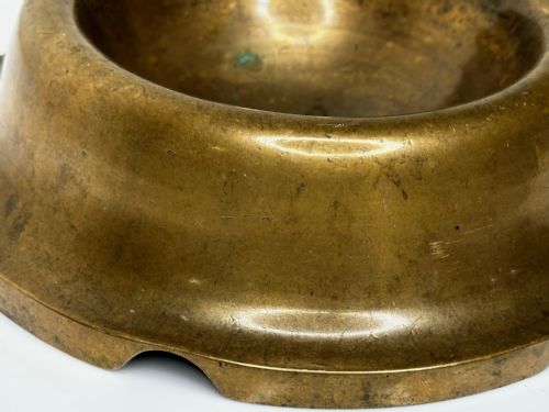 NAUTICAL BRITISH EARLY 19TH CENTURY BRONZE SHIP'S CAT ROUND FOOD BOWL - ADDITIONAL PHOTO 13