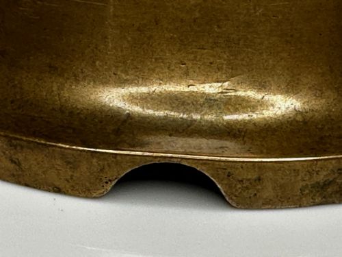 NAUTICAL BRITISH EARLY 19TH CENTURY BRONZE SHIP'S CAT ROUND FOOD BOWL - ADDITIONAL PHOTO 16