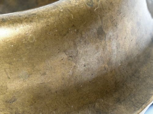 NAUTICAL BRITISH EARLY 19TH CENTURY BRONZE SHIP'S CAT ROUND FOOD BOWL - ADDITIONAL PHOTO 20