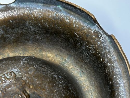 NAUTICAL BRITISH EARLY 19TH CENTURY BRONZE SHIP'S CAT ROUND FOOD BOWL - ADDITIONAL PHOTO 25