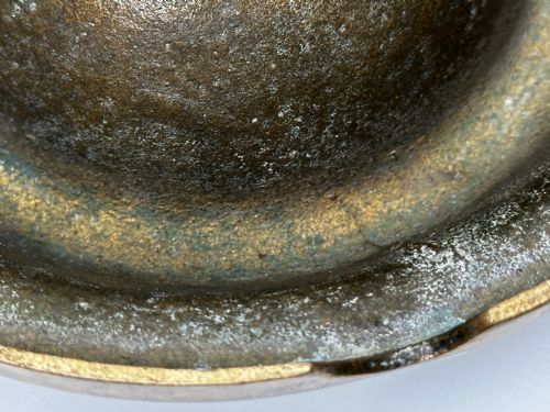 NAUTICAL BRITISH EARLY 19TH CENTURY BRONZE SHIP'S CAT ROUND FOOD BOWL - ADDITIONAL PHOTO 28