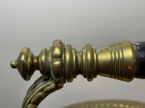 VICTORIAN BRASS CURVED COAL SCUTTLE HELMET DUAL LID - ADDITIONAL PHOTO 26