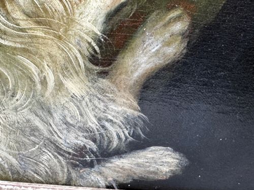 VICTORIAN OIL PAINTING ELIZA MADDOCK ONCHAN ISLE OF MAN HAVANESE DOG - ADDITIONAL PHOTO 9