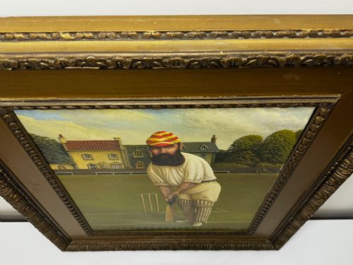 VICTORIAN OIL PAINTING PORTRAIT CRICKETER WILLIAM GILBERT GRACE - ADDITIONAL PHOTO 8