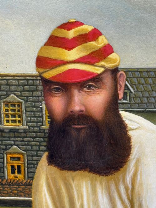 VICTORIAN OIL PAINTING PORTRAIT CRICKETER WILLIAM GILBERT GRACE - ADDITIONAL PHOTO 16