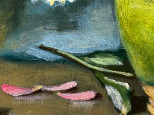 VICTORIAN OIL PAINTING FLOWERS CHRYSANTHEMUMS VASE BY EMILY SELINGER - ADDITIONAL PHOTO 29