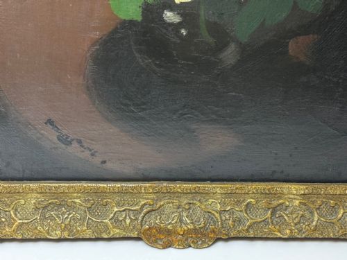 VICTORIAN OIL PAINTING FLOWERS YELLOW RED ROSES BY JAMES STUART PARK - ADDITIONAL PHOTO 6