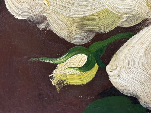VICTORIAN OIL PAINTING FLOWERS YELLOW RED ROSES BY JAMES STUART PARK - ADDITIONAL PHOTO 21