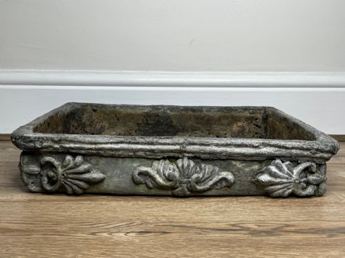 GEORGIAN SMALL POPPY WINDOW SILL LEAD GARDEN PLANTER - ADDITIONAL PHOTO 2