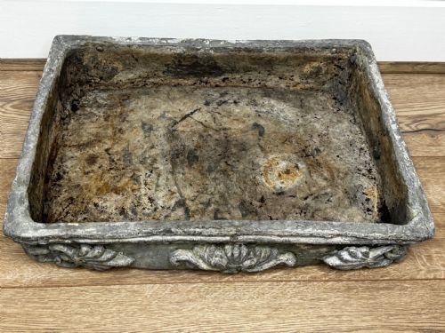 GEORGIAN SMALL POPPY WINDOW SILL LEAD GARDEN PLANTER - ADDITIONAL PHOTO 3