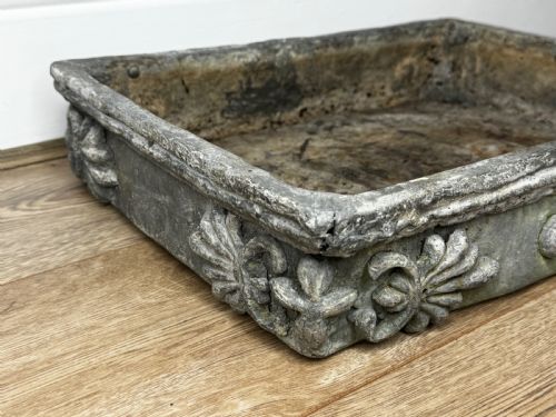 GEORGIAN SMALL POPPY WINDOW SILL LEAD GARDEN PLANTER - ADDITIONAL PHOTO 6