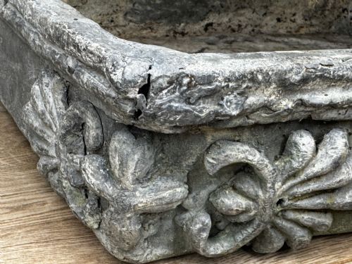 GEORGIAN SMALL POPPY WINDOW SILL LEAD GARDEN PLANTER - ADDITIONAL PHOTO 8