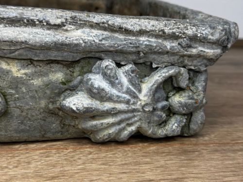 GEORGIAN SMALL POPPY WINDOW SILL LEAD GARDEN PLANTER - ADDITIONAL PHOTO 11