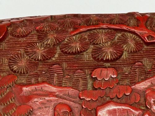 QING DYNASTY 19TH CENTURY CINNABAR LACQUERED ENAMEL TRINKET BOX - ADDITIONAL PHOTO 7