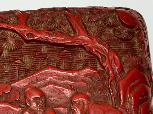 QING DYNASTY 19TH CENTURY CINNABAR LACQUERED ENAMEL TRINKET BOX - ADDITIONAL PHOTO 8