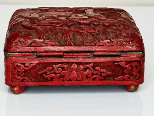 QING DYNASTY 19TH CENTURY CINNABAR LACQUERED ENAMEL TRINKET BOX - ADDITIONAL PHOTO 18