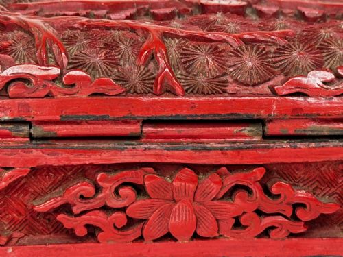 QING DYNASTY 19TH CENTURY CINNABAR LACQUERED ENAMEL TRINKET BOX - ADDITIONAL PHOTO 19