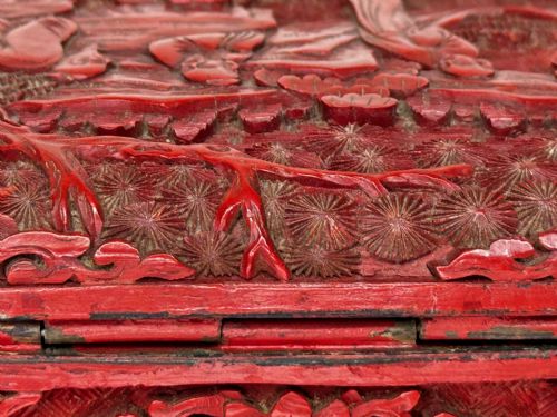 QING DYNASTY 19TH CENTURY CINNABAR LACQUERED ENAMEL TRINKET BOX - ADDITIONAL PHOTO 21