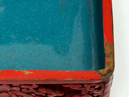QING DYNASTY 19TH CENTURY CINNABAR LACQUERED ENAMEL TRINKET BOX - ADDITIONAL PHOTO 29