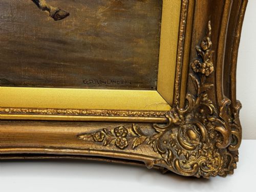 VICTORIAN OIL PAINTING CIVIL WAR ROYALIST PURSUED BY ROUNDHEADS ESCAPE - ADDITIONAL PHOTO 10