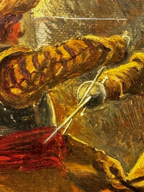 VICTORIAN OIL PAINTING CIVIL WAR ROYALIST PURSUED BY ROUNDHEADS ESCAPE - ADDITIONAL PHOTO 23