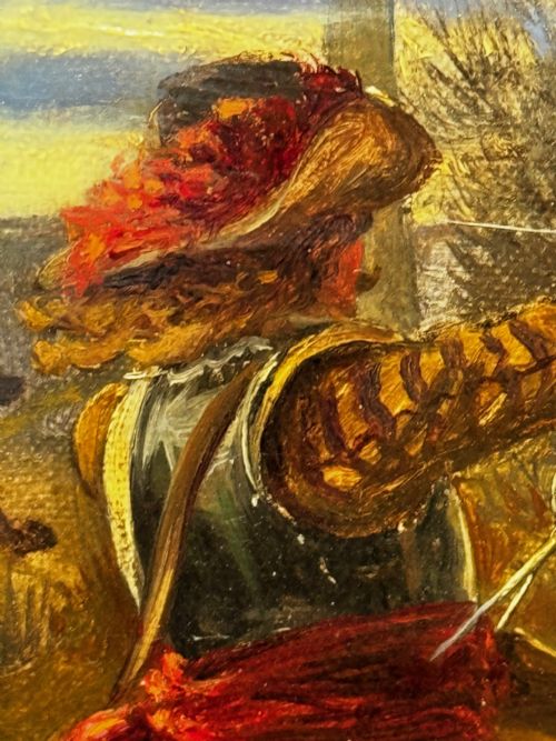 VICTORIAN OIL PAINTING CIVIL WAR ROYALIST PURSUED BY ROUNDHEADS ESCAPE - ADDITIONAL PHOTO 24