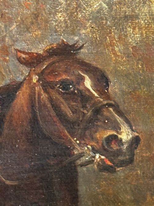 VICTORIAN OIL PAINTING CIVIL WAR ROYALIST PURSUED BY ROUNDHEADS ESCAPE - ADDITIONAL PHOTO 26