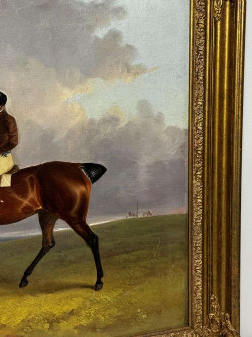 OIL PAINTING RACE HORSE WINNER BESSY BAY HUNTER JOCKEY RIDING C1831 - ADDITIONAL PHOTO 2