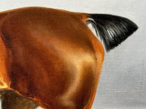 OIL PAINTING RACE HORSE WINNER BESSY BAY HUNTER JOCKEY RIDING C1831 - ADDITIONAL PHOTO 15