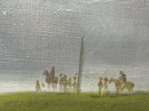 OIL PAINTING RACE HORSE WINNER BESSY BAY HUNTER JOCKEY RIDING C1831 - ADDITIONAL PHOTO 16