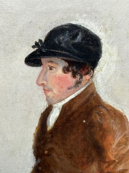 OIL PAINTING RACE HORSE WINNER BESSY BAY HUNTER JOCKEY RIDING C1831 - ADDITIONAL PHOTO 24