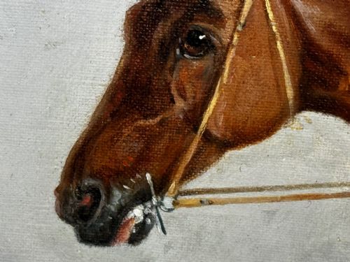 OIL PAINTING RACE HORSE WINNER BESSY BAY HUNTER JOCKEY RIDING C1831 - ADDITIONAL PHOTO 28