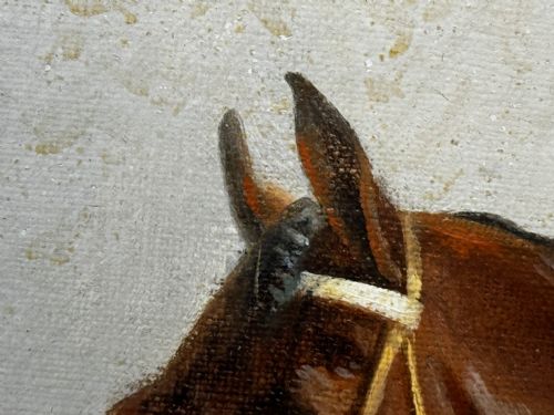 OIL PAINTING RACE HORSE WINNER BESSY BAY HUNTER JOCKEY RIDING C1831 - ADDITIONAL PHOTO 29