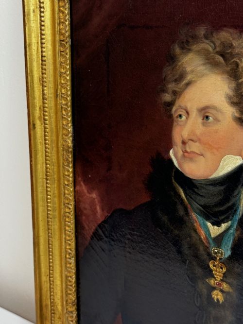 19TH CENTURY OIL PAINTING PORTRAIT ROYAL KING GEORGE IV ROYAL GARTER - ADDITIONAL PHOTO 21