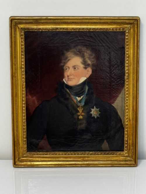 19TH CENTURY OIL PAINTING PORTRAIT ROYAL KING GEORGE IV ROYAL GARTER - ADDITIONAL PHOTO 28