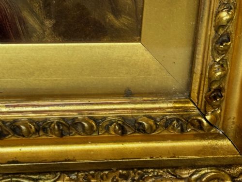 OIL PAINTING PRIZED SAINT BERNARD DOG BY FREDERICK THOMAS DAWS - ADDITIONAL PHOTO 12