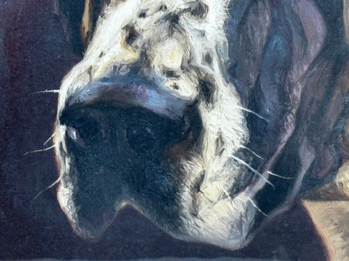 OIL PAINTING PRIZED SAINT BERNARD DOG BY FREDERICK THOMAS DAWS - ADDITIONAL PHOTO 20