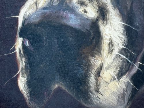 OIL PAINTING PRIZED SAINT BERNARD DOG BY FREDERICK THOMAS DAWS - ADDITIONAL PHOTO 28