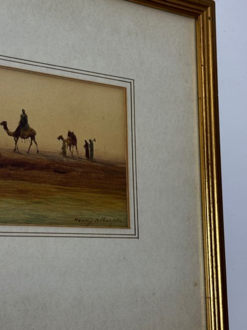19TH CENTURY SUEZ CANAL GROUP OF BEDOUIN TRIBESMAN WITH CAMELS - ADDITIONAL PHOTO 3