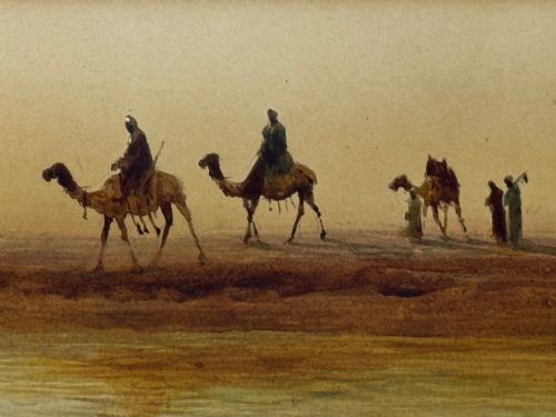 19TH CENTURY SUEZ CANAL GROUP OF BEDOUIN TRIBESMAN WITH CAMELS - ADDITIONAL PHOTO 9