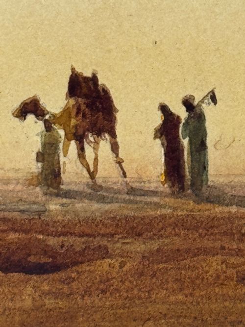 19TH CENTURY SUEZ CANAL GROUP OF BEDOUIN TRIBESMAN WITH CAMELS - ADDITIONAL PHOTO 18