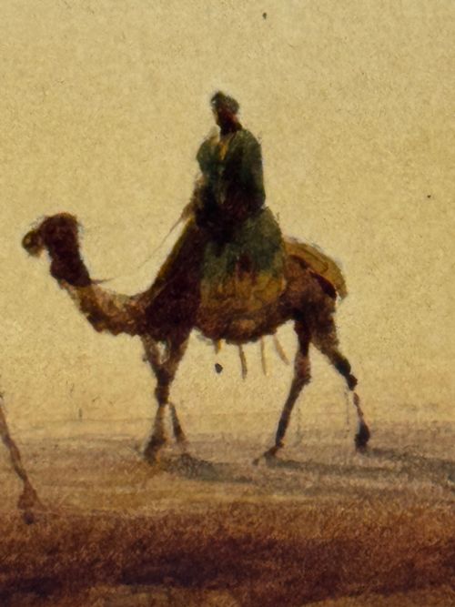 19TH CENTURY SUEZ CANAL GROUP OF BEDOUIN TRIBESMAN WITH CAMELS - ADDITIONAL PHOTO 21