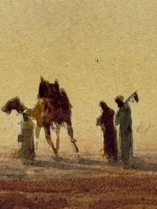 19TH CENTURY SUEZ CANAL GROUP OF BEDOUIN TRIBESMAN WITH CAMELS - ADDITIONAL PHOTO 22